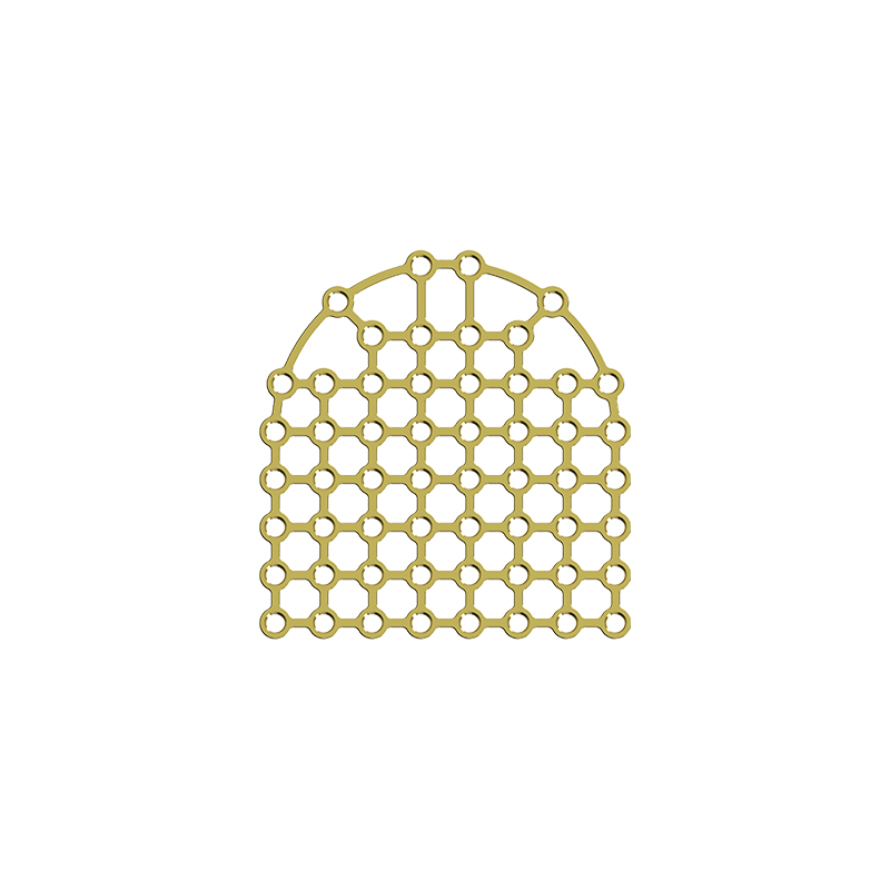Two-dimensional mesh orbital base plate WX0.4-02